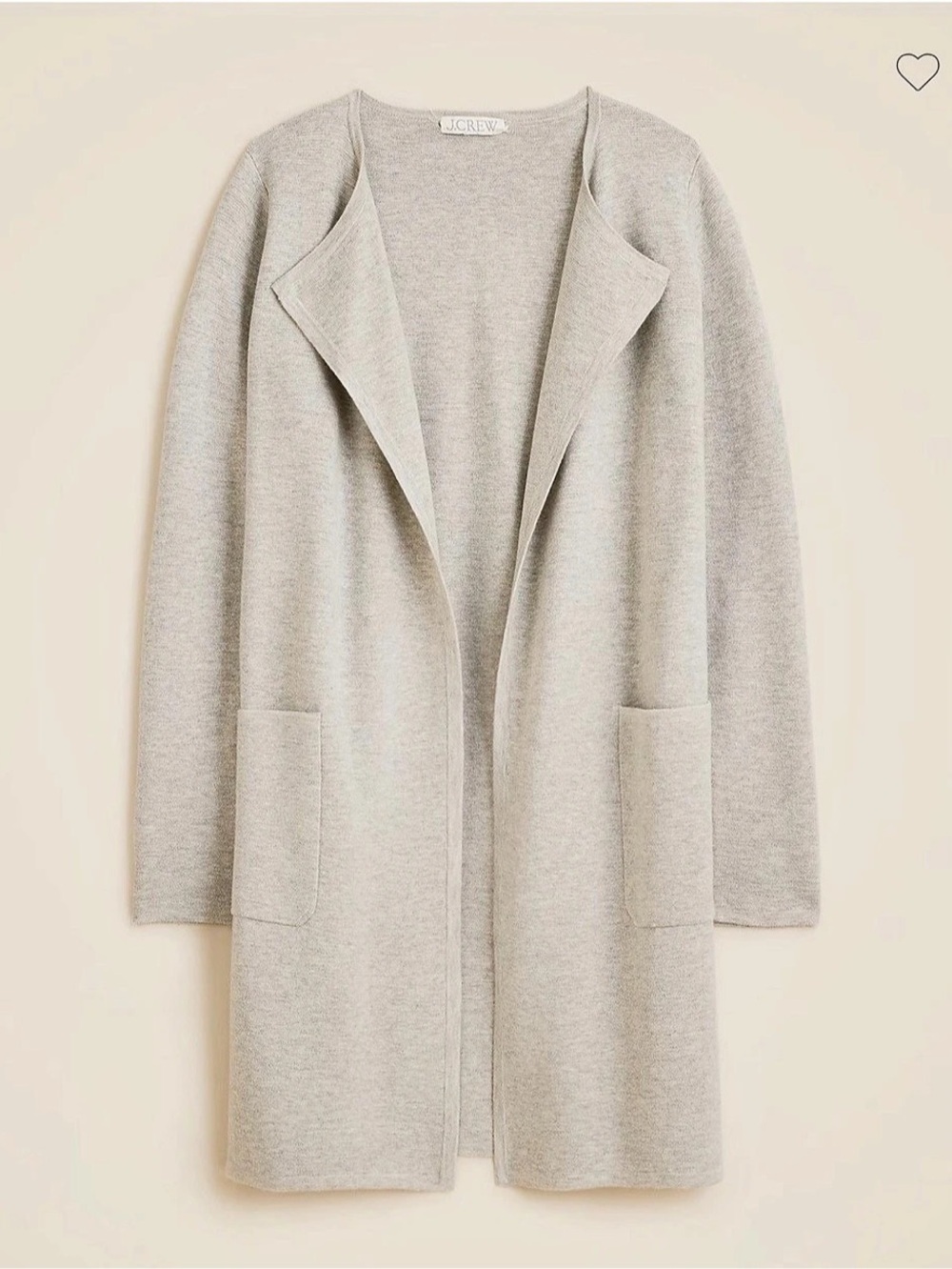 J.Crew Juliette Collarless Sweater Blazer in Gray Size Medium